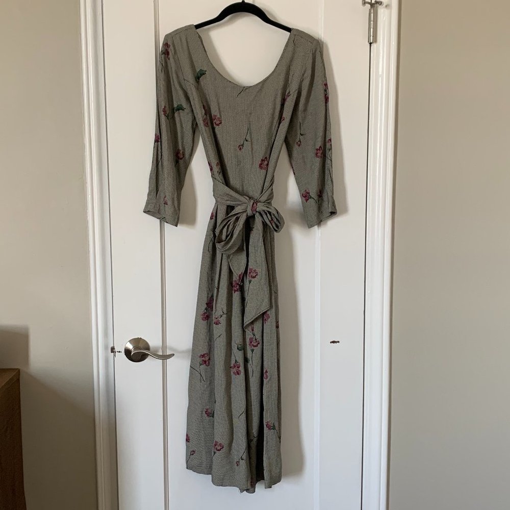 Another Thyme Vintage Black & White Floral Dress